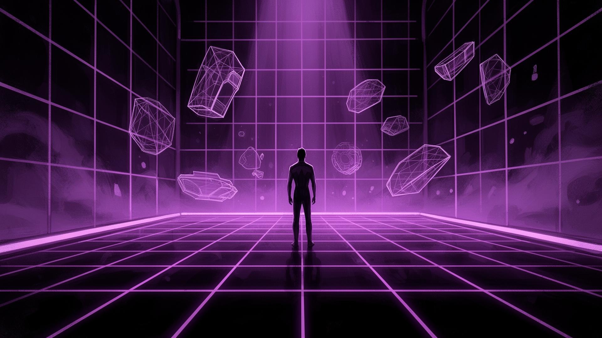 A holographic 3D model floating above a Parallax device